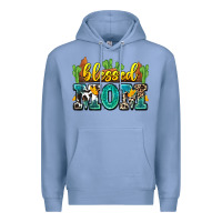 Colony Blue blessed mom Premium Hoodie - Zillion Design Studio