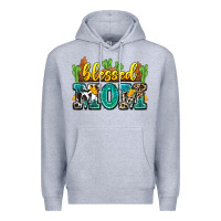 Heather Grey blessed mom Premium Hoodie - Zillion Design Studio