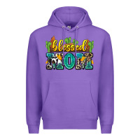 Purple blessed mom Premium Hoodie - Zillion Design Studio