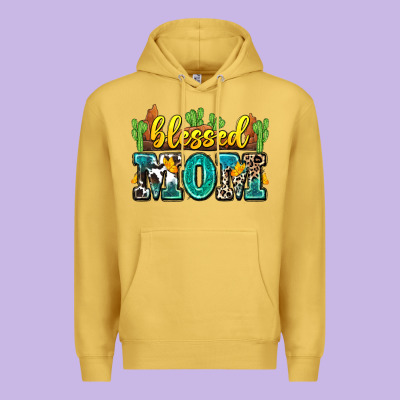 Blessed Mom Premium Hoodie Designed By Zillion Design Studio