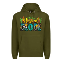 Army Green blessed mom Premium Hoodie - Zillion Design Studio