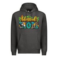 Charcoal Heather blessed mom Premium Hoodie - Zillion Design Studio