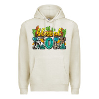 Oatmeal Heather blessed mom Premium Hoodie - Zillion Design Studio