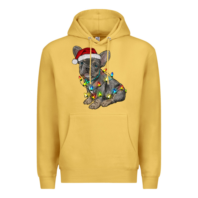 Christmas French Bulldog Premium Hoodie by RanaPortraitStore | Teevron