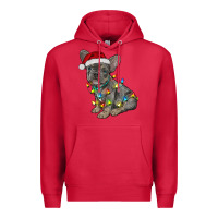 Cardinal christmas french bulldog Premium Hoodie - RanaPortraitStore
