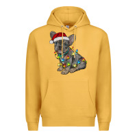 Mustard christmas french bulldog Premium Hoodie - RanaPortraitStore