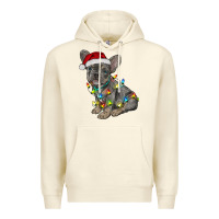 Sandshell christmas french bulldog Premium Hoodie - RanaPortraitStore