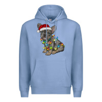 Colony Blue christmas french bulldog Premium Hoodie - RanaPortraitStore
