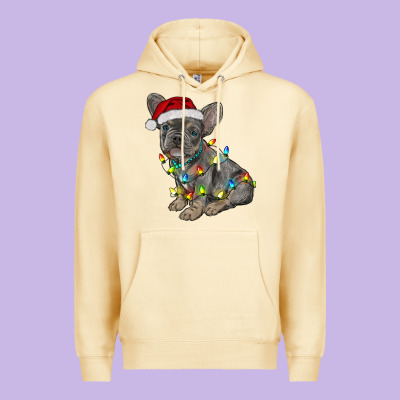 Christmas French Bulldog Premium Hoodie Designed By Ranaportraitstore