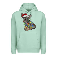 Seafoam christmas french bulldog Premium Hoodie - RanaPortraitStore