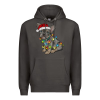 Smoke christmas french bulldog Premium Hoodie - RanaPortraitStore