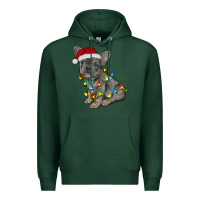 Sports Green christmas french bulldog Premium Hoodie - RanaPortraitStore
