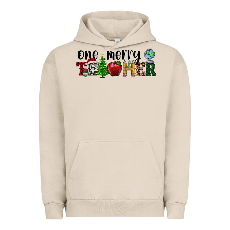 One Merry Teacher Urban Hoodie by RanaPortraitStore | Teevron