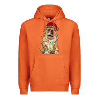 Carrot christmas bulldog Premium Hoodie - RanaPortraitStore
