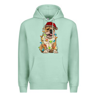 Seafoam christmas bulldog Premium Hoodie - RanaPortraitStore