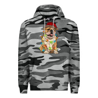 Slate Camo christmas bulldog Premium Hoodie - RanaPortraitStore