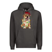 Smoke christmas bulldog Premium Hoodie - RanaPortraitStore