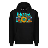Black blessed mom sunflower Premium Hoodie - Zillion Design Studio