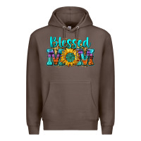 Coffee blessed mom sunflower Premium Hoodie - Zillion Design Studio