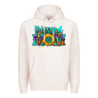 Pale Pink blessed mom sunflower Premium Hoodie - Zillion Design Studio