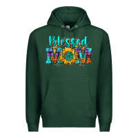 Sports Green blessed mom sunflower Premium Hoodie - Zillion Design Studio