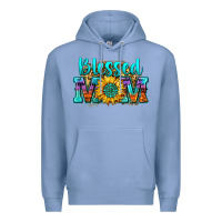Colony Blue blessed mom sunflower Premium Hoodie - Zillion Design Studio