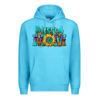 Ocean Blue blessed mom sunflower Premium Hoodie - Zillion Design Studio
