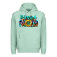 Seafoam blessed mom sunflower Premium Hoodie - Zillion Design Studio