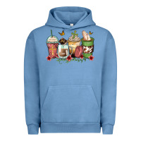 Pigment Pebble Blue faith coffee cups Urban Hoodie - Zillion Design Studio