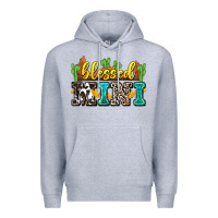 Heather Grey blessed mini Premium Hoodie - Zillion Design Studio