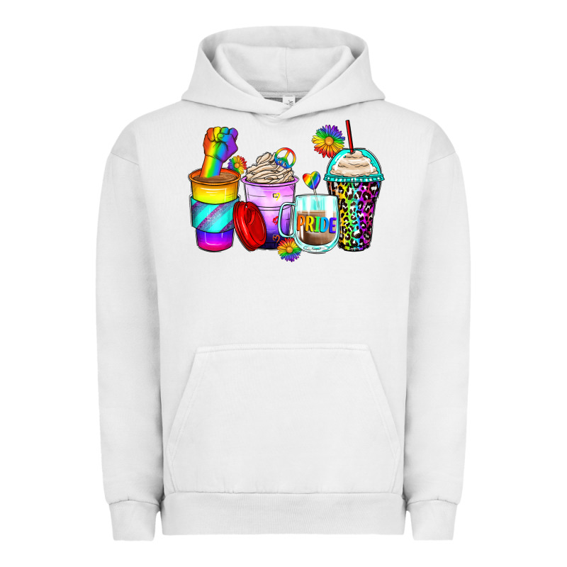 Pride Coffee Cups Urban Hoodie by Zillion Design Studio | Teevron