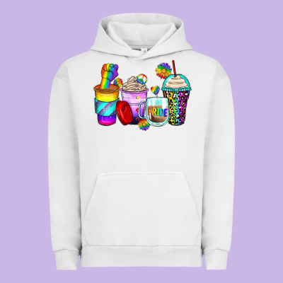 Pride Coffee Cups Urban Hoodie Designed By Zillion Design Studio