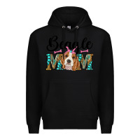 Black western beagle mom Premium Hoodie - RanaPortraitStore