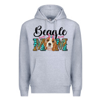 Heather Grey western beagle mom Premium Hoodie - RanaPortraitStore