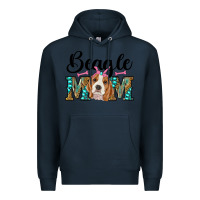 Navy western beagle mom Premium Hoodie - RanaPortraitStore