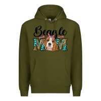 Army Green western beagle mom Premium Hoodie - RanaPortraitStore