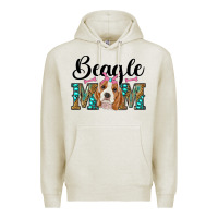Oatmeal Heather western beagle mom Premium Hoodie - RanaPortraitStore