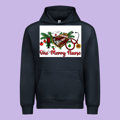 One Merry Nurse Urban Hoodie Designed By Ranaportraitstore