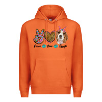 Carrot peace love beagle Premium Hoodie - RanaPortraitStore