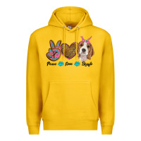 Lemon peace love beagle Premium Hoodie - RanaPortraitStore