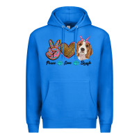 True Royal peace love beagle Premium Hoodie - RanaPortraitStore