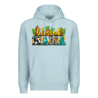 Blue Mist blessed mama Premium Hoodie - Zillion Design Studio
