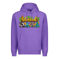 Purple blessed mama Premium Hoodie - Zillion Design Studio