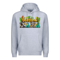 Heather Grey blessed mama Premium Hoodie - Zillion Design Studio