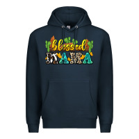 Navy blessed mama Premium Hoodie - Zillion Design Studio