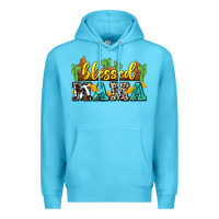 Ocean Blue blessed mama Premium Hoodie - Zillion Design Studio