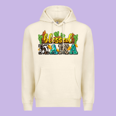 Blessed Mama Premium Hoodie Designed By Zillion Design Studio