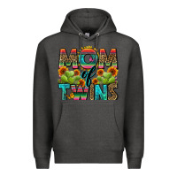 Charcoal Heather mom of twins Premium Hoodie - Zillion Design Studio