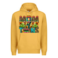 Mustard mom of twins Premium Hoodie - Zillion Design Studio