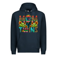 Navy mom of twins Premium Hoodie - Zillion Design Studio